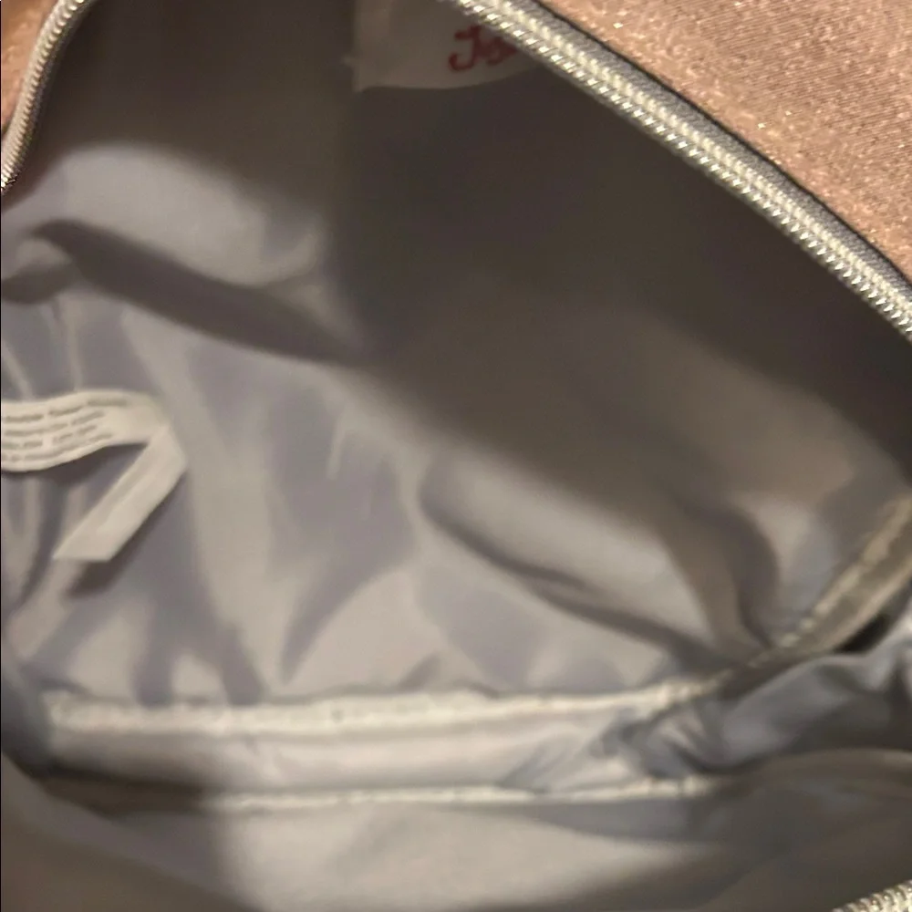 Justice Glittery Rose Gold Backpack mini back pack purse